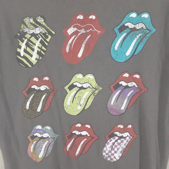 The Rolling Stones 2021 Adult Mens Small Gray Short Sleeve Band T Shirt Tongues - Picture 2 of 7